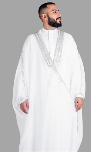 عبا مردانه بشت سفید چهار فصل | استایل مدرن و لوکس
