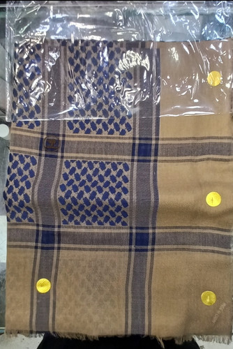 چفیه عربی زرد آبی اصل عمان، شیک و مدرن لوکس سنتی