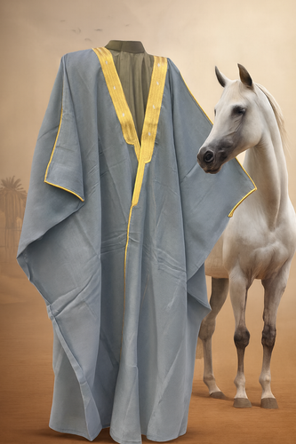 عبا مردانه بشت آبی تیره چهار فصل | استایل مدرن و لوکس