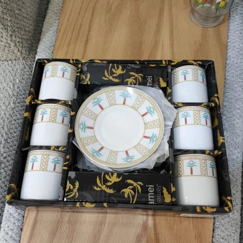 ست قهوه خوری و چای خوری طرح نخل ۶ عددی | خرید سرویس پذیرایی خاص و زیبا