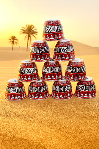 خرید فنجان قهوه عربی طرح بادیه ۶ عددی با قیمت عالی