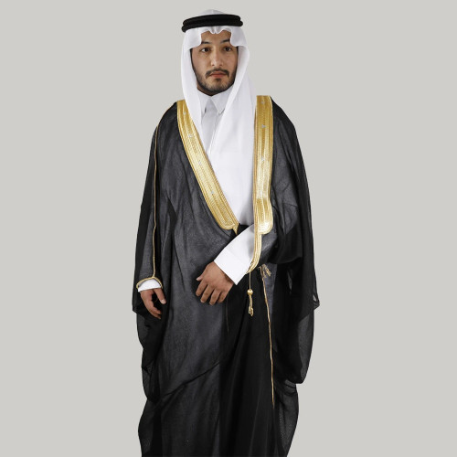 عبا بشت مردانه مشکی سلطنتی اصل | خرید بشت عربی مجلسی با بهترین قیمت