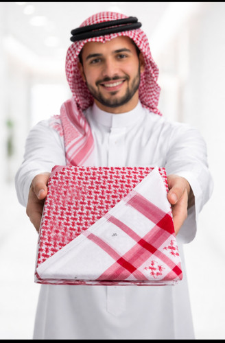 چفیه قرمز مردانه اصل | شماغ شیک عربی برای استایل لوکس و جذاب