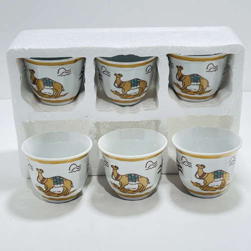 سرویس چایخوری ۶ تایی طرح شتر فنجان سایز بزرگ برای پذیرایی