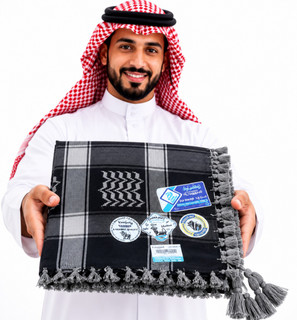 چفیه عمانی کشمیری اصل | چفیه عربی لوکس مردانه | کیفیت درجه یک | وارداتی.عل۱۱۲