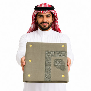 چفیه عمانی گلدوزی شده اصل | شماغ عمانی طرحدار مردانه